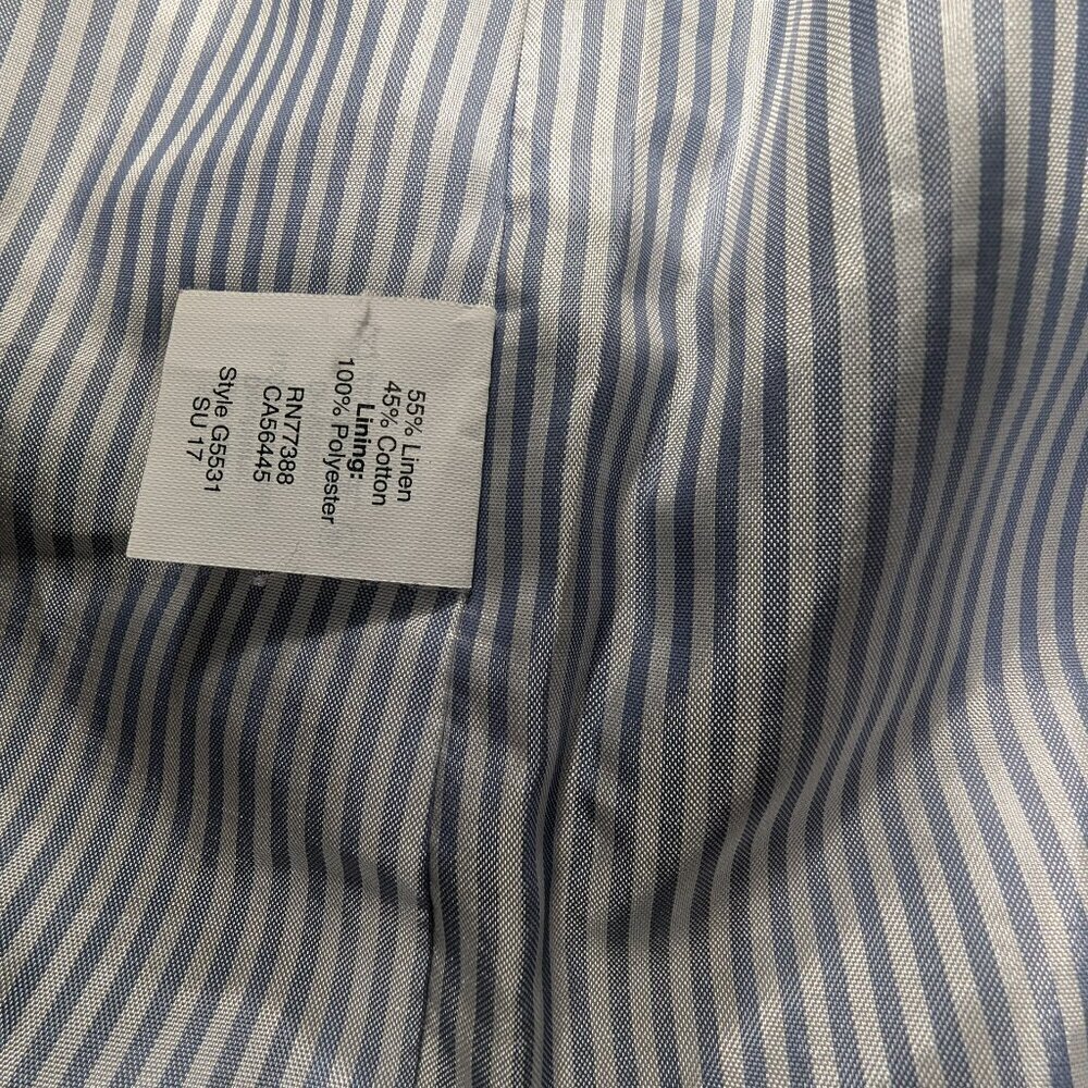 J. Crew  Blazer Polka Dot Navy Blue size 00 - Picture 12 of 14
